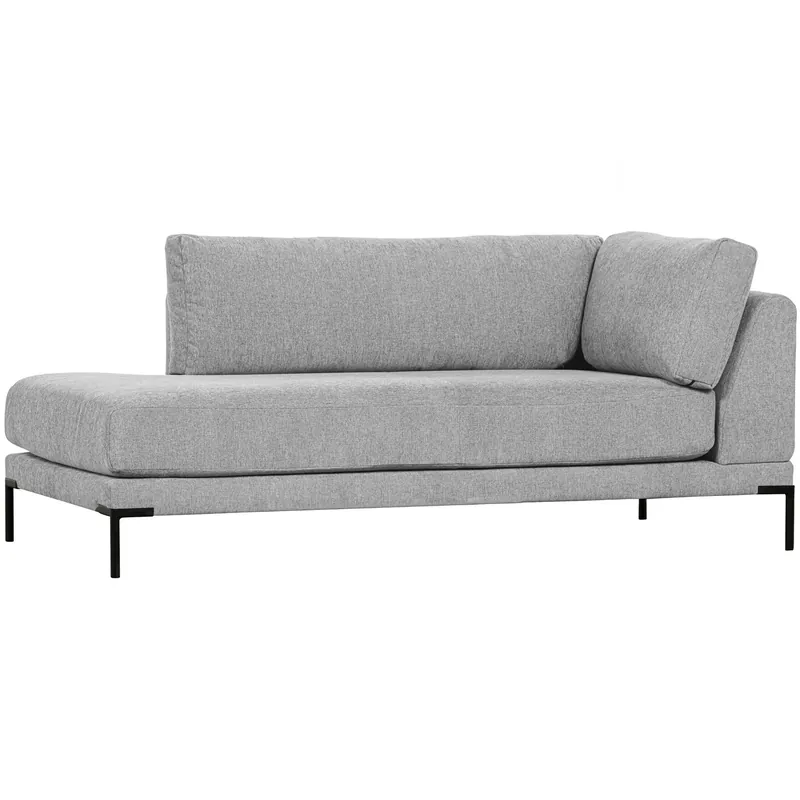 Top-Angebot Lounge Element Couple links Chenille Stoff hellgrau Couch Sofa