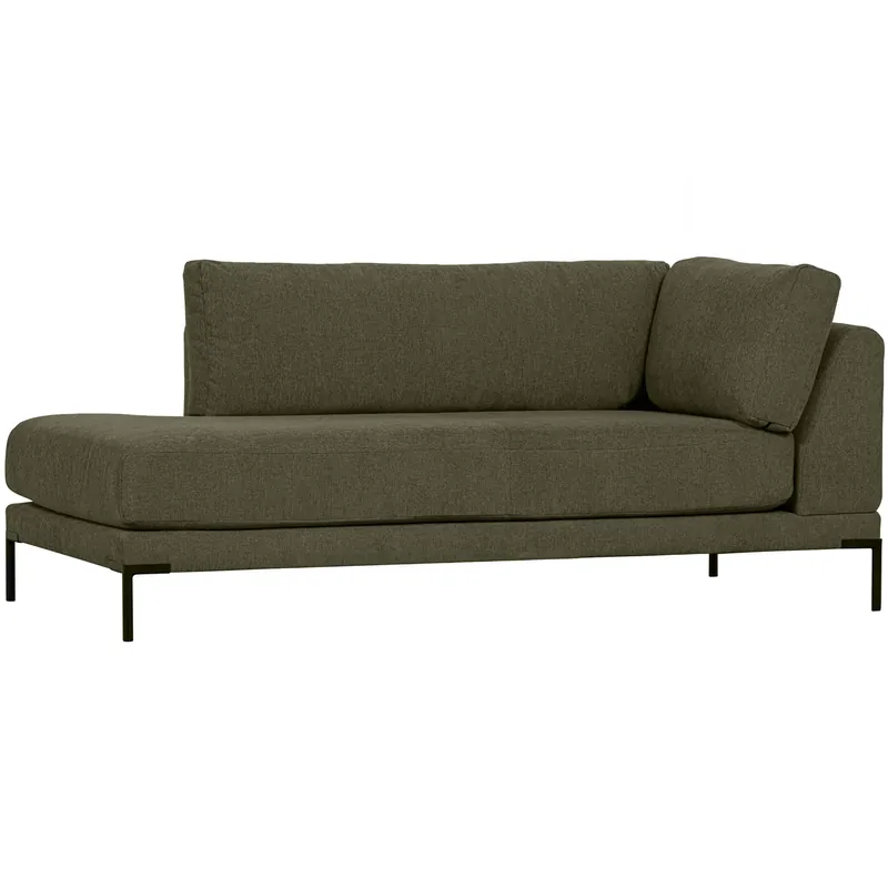 Lounge Element Couple links Chenille Stoff warmes grün Couch Sofa Geprüft