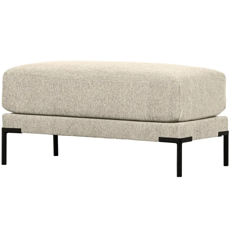 Bestseller Hocker Fußhocker COUPLE Chenille Stoff sandfarben