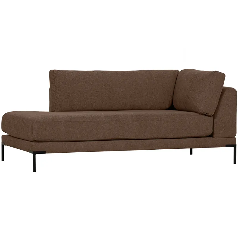 Lounge Element Couple links Chenille Stoff schokoladenbraun Couch Sofa Preis Gesenkt
