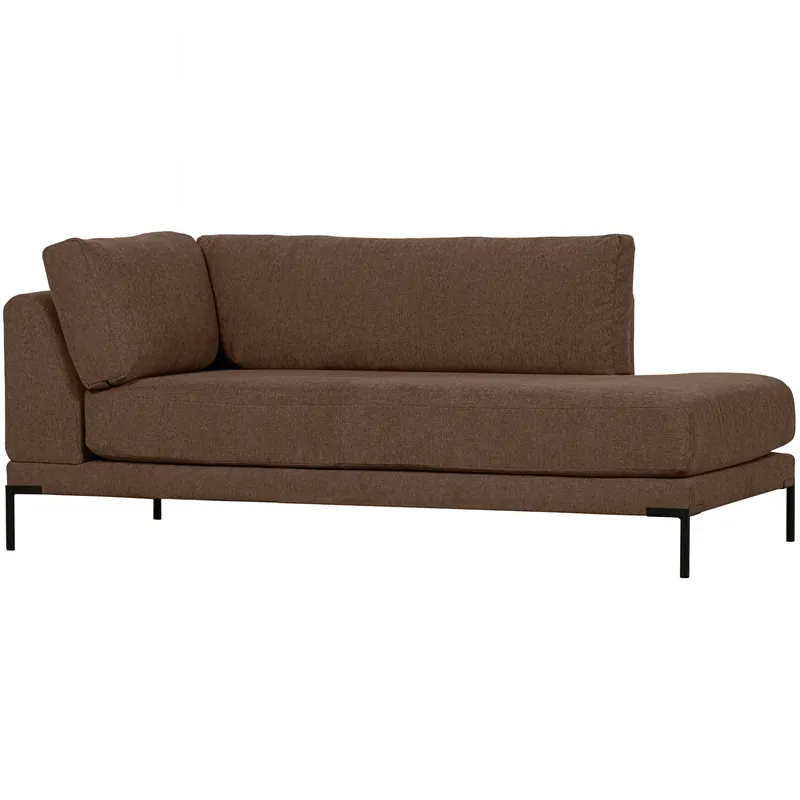 Preis Gesenkt Lounge Element Couple rechts Chenille Stoff schokoladenbraun Couch Sofa