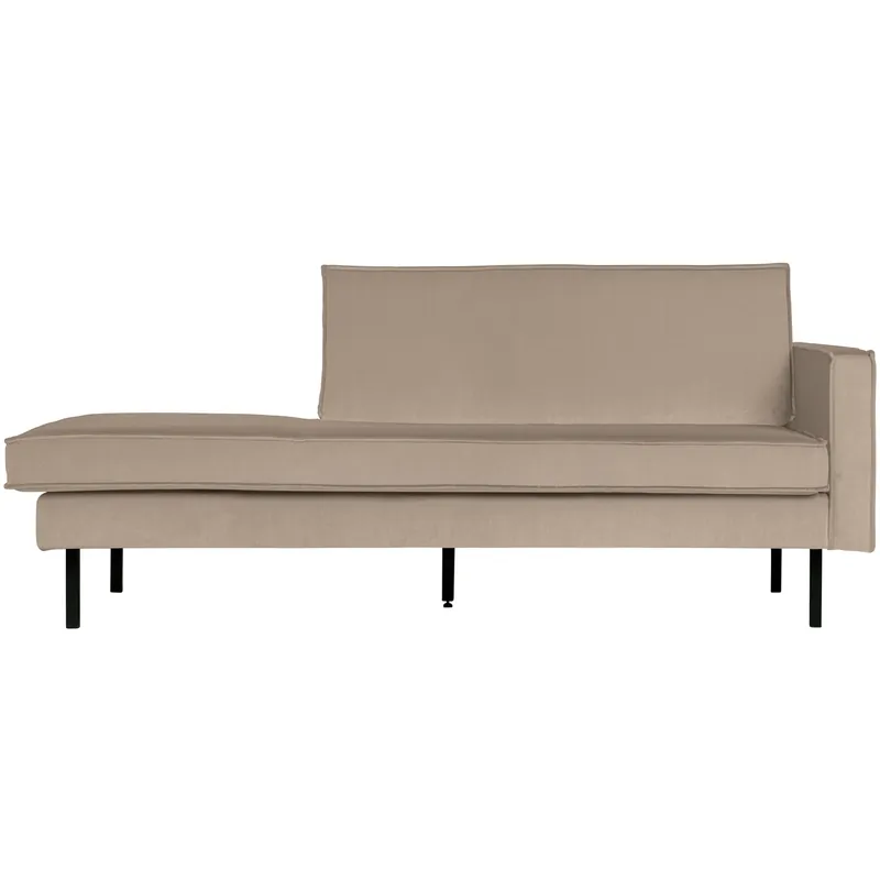 Sofa Chaiselongue RODEO Velvet Samt khaki Recamiere rechts Tagesbett Top-Angebot