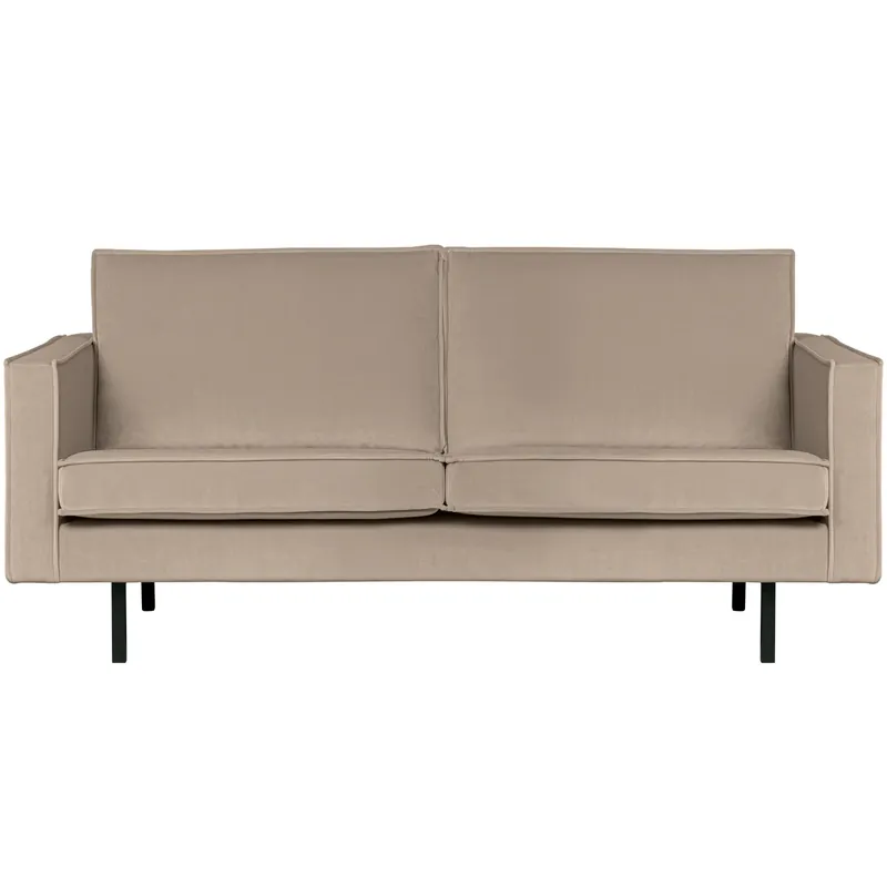 2,5 Sitzer Sofa RODEO Samtbezug khaki Couch Loungesofa Abverkauf