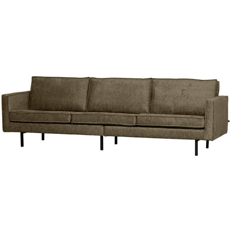 Bestpreis 3 Sitzer Sofa RODEO Struktur Velvet Samt bonsai