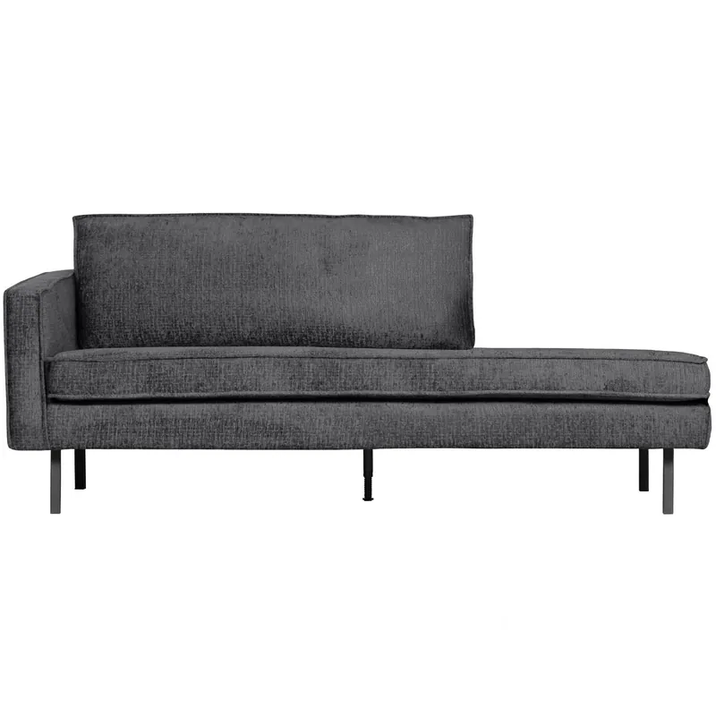Sofa Chaiselongue RODEO Struktur Samt mountain Recamiere links Tagesbett Preiswert
