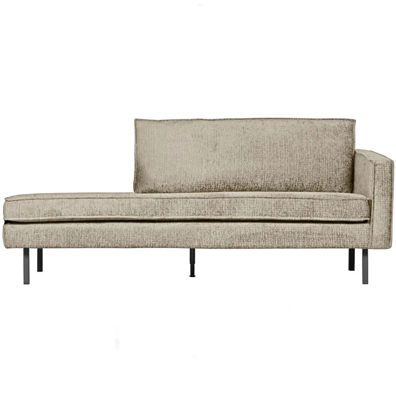 Sofa Chaiselongue RODEO Struktur Samt wheatfield Recamiere rechts Tagesbett Geprüft