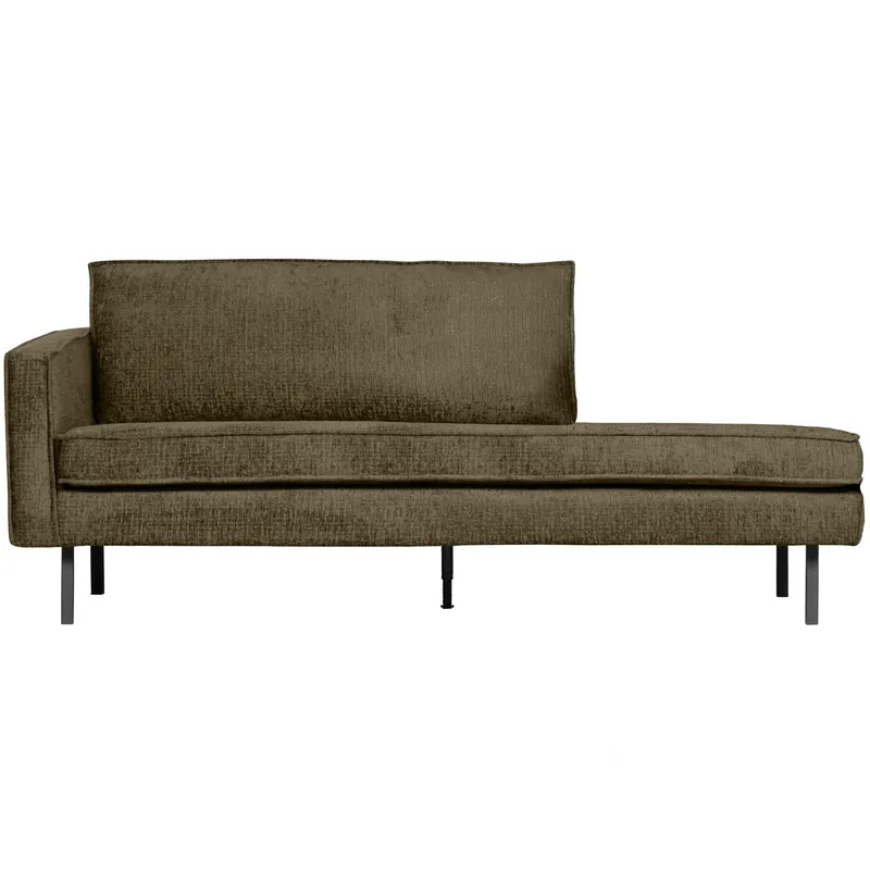 Sofa Chaiselongue RODEO Struktur Samt bonsai Recamiere links Tagesbett Kracherpreis