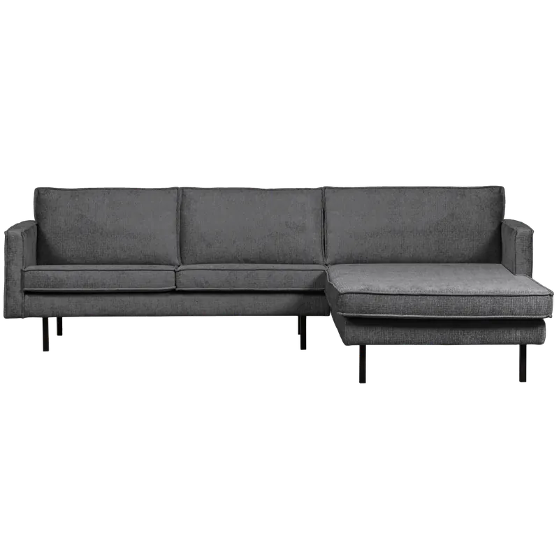 Online Kaufen Eckgarnitur Rodeo Struktur Samt mountain Couch Sofa Ecksofa Longchair rechts