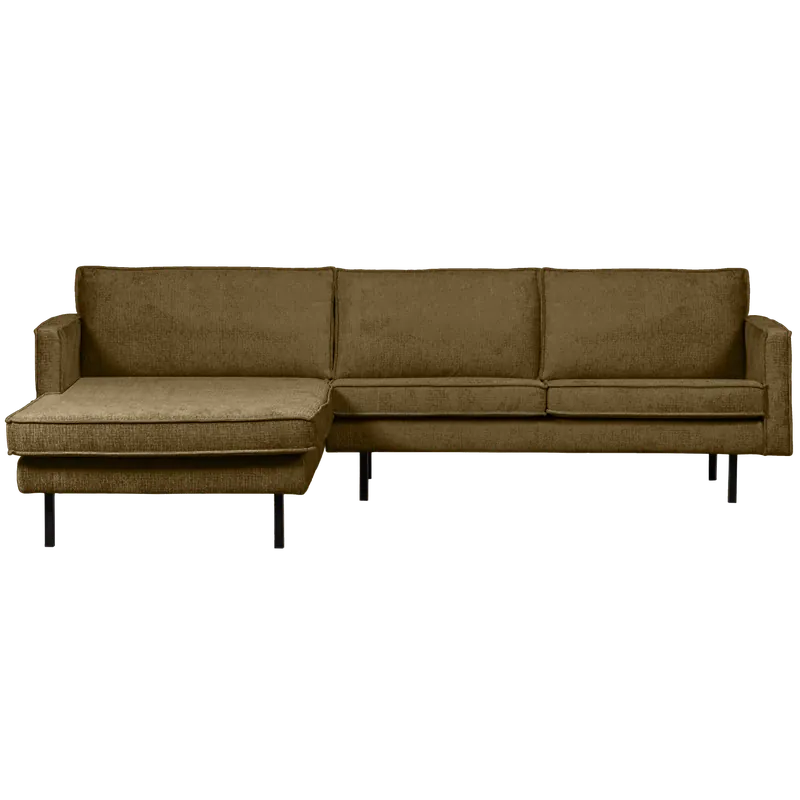 Ecksofa Rodeo Struktur Samt Velvet messingfarben Recamiere links Letzte Chance