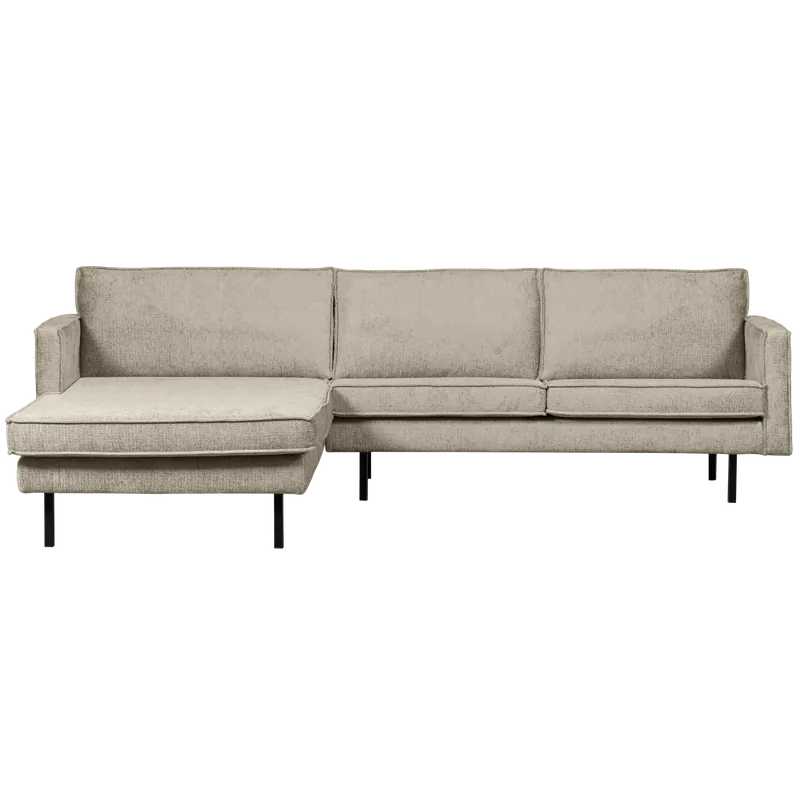 Saisonangebot Ecksofa Rodeo Struktur Samt Velvet wheatfield Recamiere links