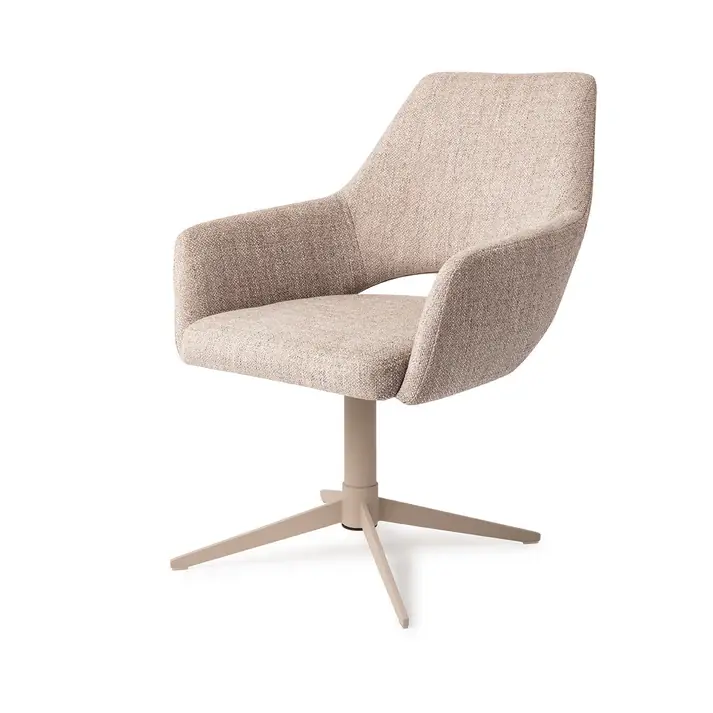 Super-Preis Esszimmerstuhl Yanai – Biscuit Beach mit Gestell in Metall beige