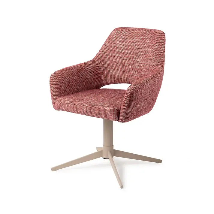 Ausverkauf Esszimmerstuhl Yanai – Berry Bars mit Gestell in Metall beige