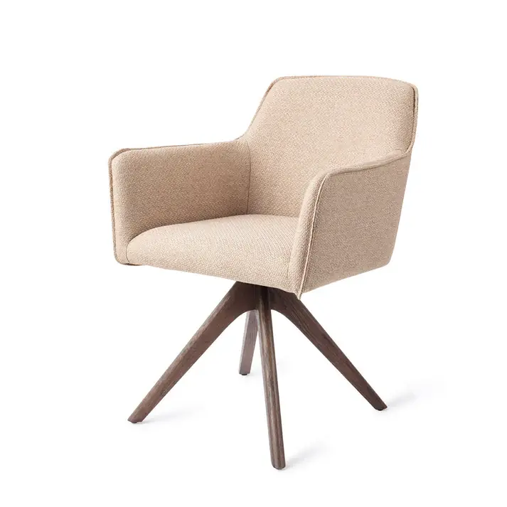 Esszimmerstuhl HOFU drehbar – Wild Walnut mit Gestell in Eiche wallnussfarben Billig
