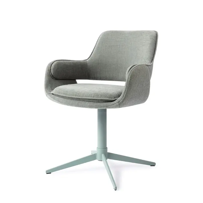Preiswert Esszimmerstuhl Oketo drehbar – Green Midori mit Gestell in Metall mattmint