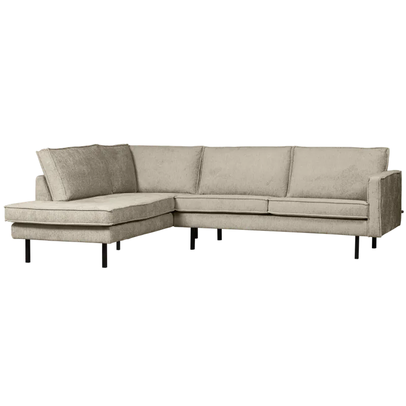 Eckgarnitur Rodeo Struktur Samt wheatfield Couch Sofa Ecksofa Longchair links Preisreduziert