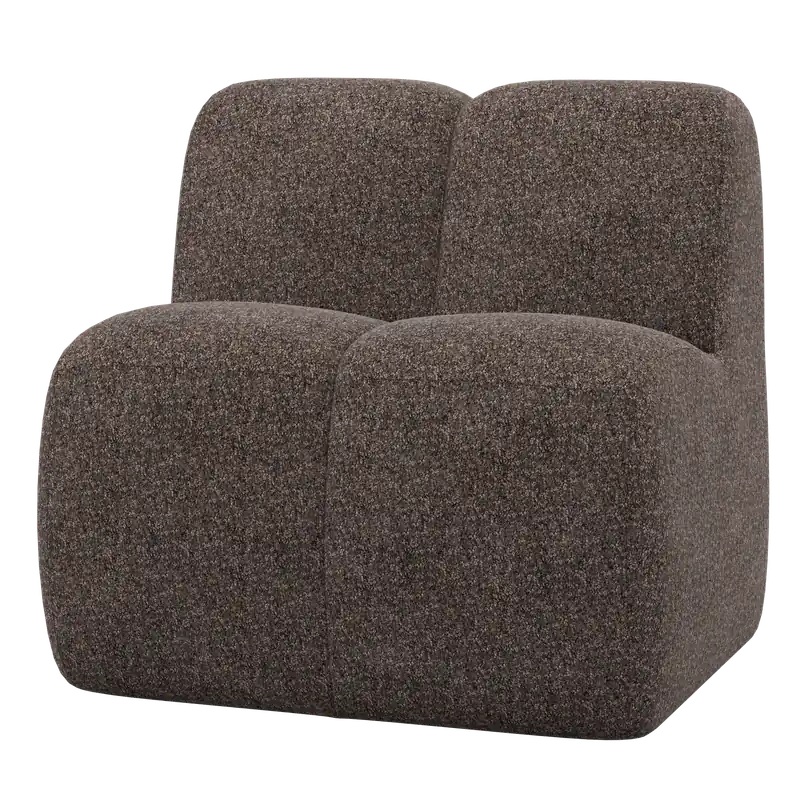 Günstig Esszimmerbank Eckbank MOJO 84 cm Element Chenille braun