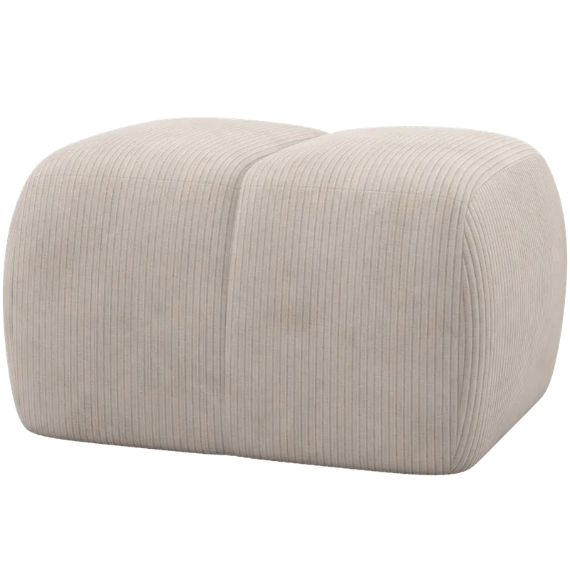 Preis Gesenkt Pouf MOJO 80 x 60 cm Hocker Sitzhocker Ribcord ecru