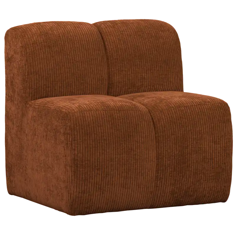Günstig Esszimmerbank Eckbank MOJO 84 cm Element Ribcord rostbraun
