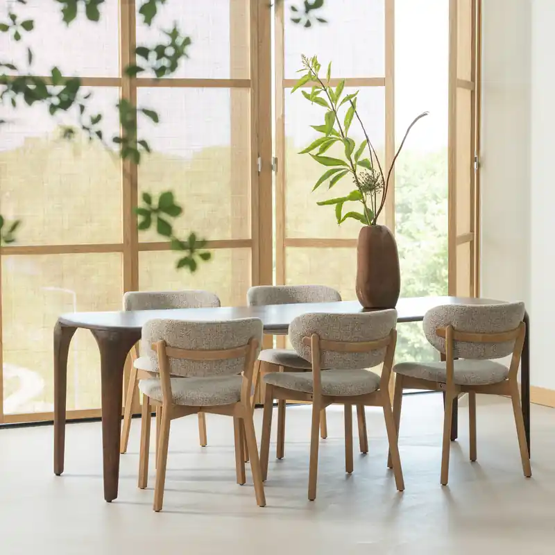 Esstisch FIORE 230 x 95 cm Mango Massivholz Walnuss-Finish Kracherpreis