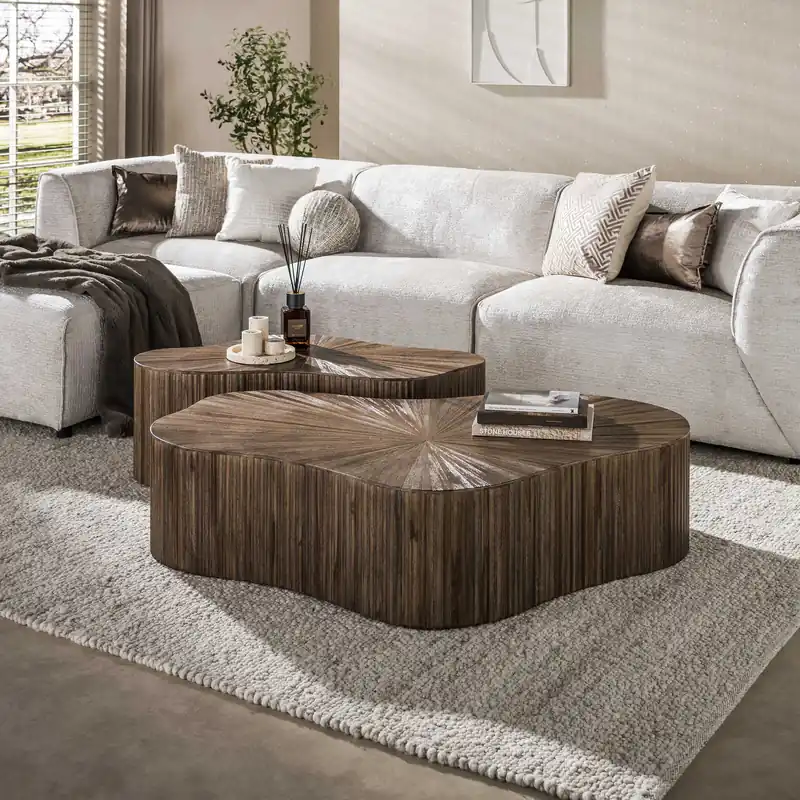 2er Set Couchtisch Solmaya XL Teakholz Jetzt Bestellen