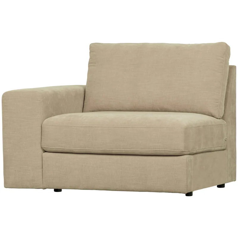 Sofaelement FAMILY mit Armlehne links Element Webstoff sandfarben Neue Kollektion