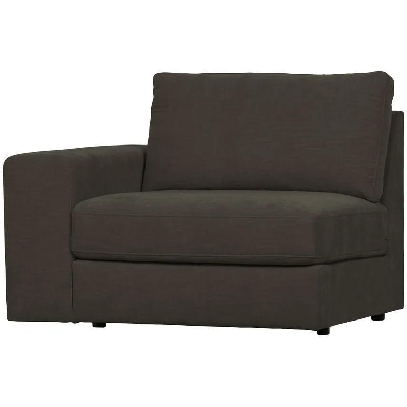 Expressversand Sofaelement FAMILY mit Armlehne links Element Webstoff anthrazit