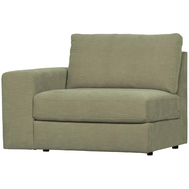 Highlight Sofaelement FAMILY mit Armlehne links Element Webstoff grün