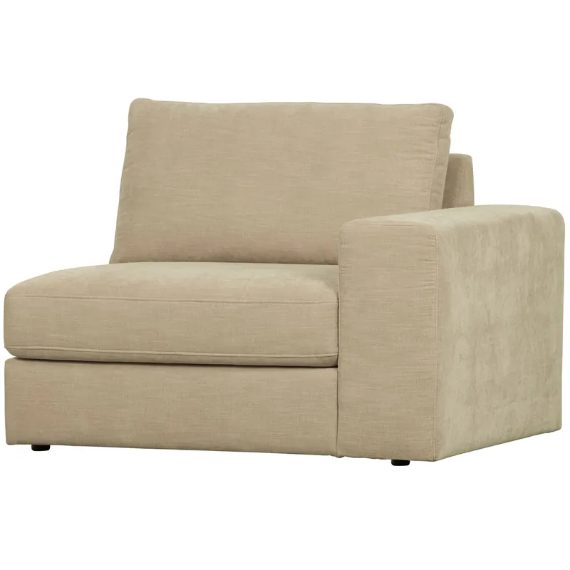 Sofaelement FAMILY mit Armlehne rechts Element Webstoff sand Super-Preis