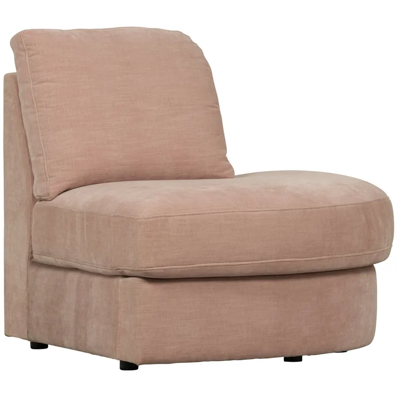 Sofaelement Eckbank FAMILY runde Ecke rechts Webstoff rosa Mega-Angebot