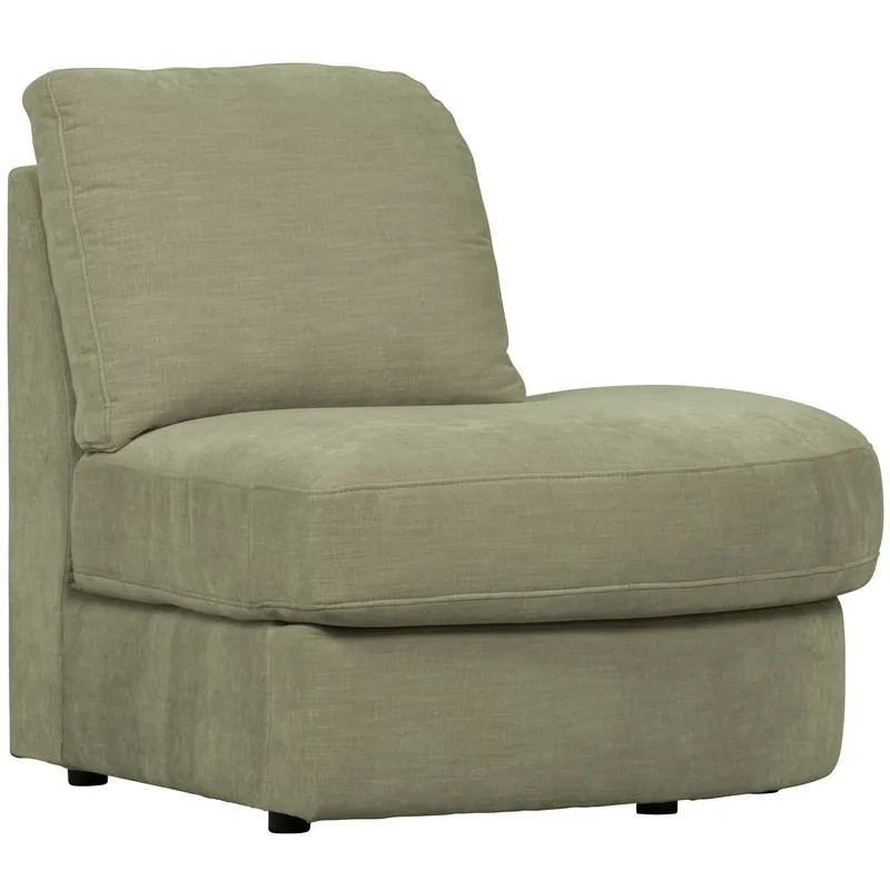 Markenware Sofaelement Eckbank FAMILY runde Ecke rechts Webstoff grün