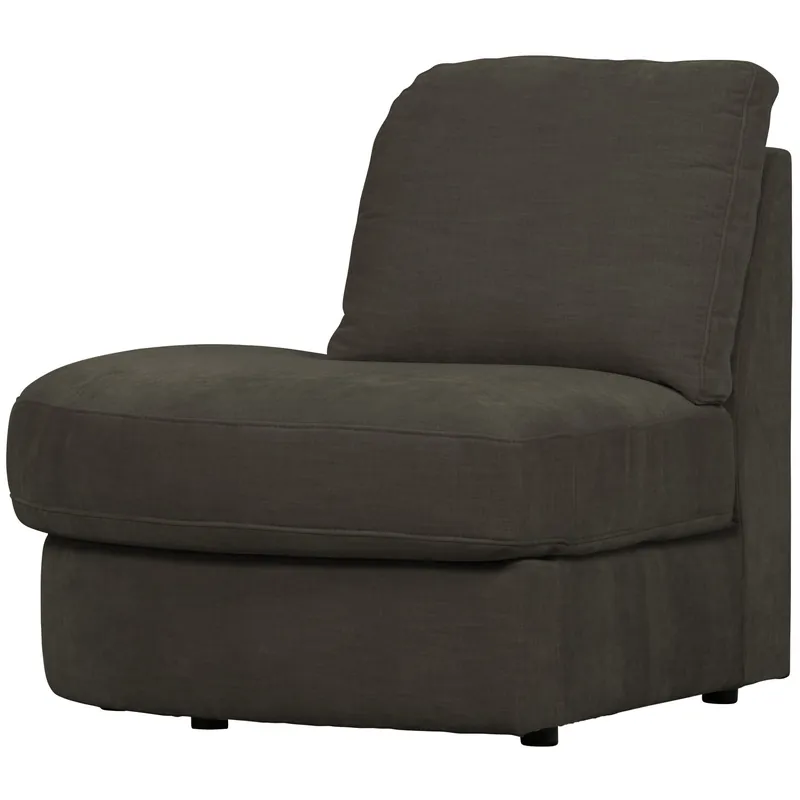 Schneller Versand Sofaelement Eckbank FAMILY runde Ecke links Webstoff anthrazit