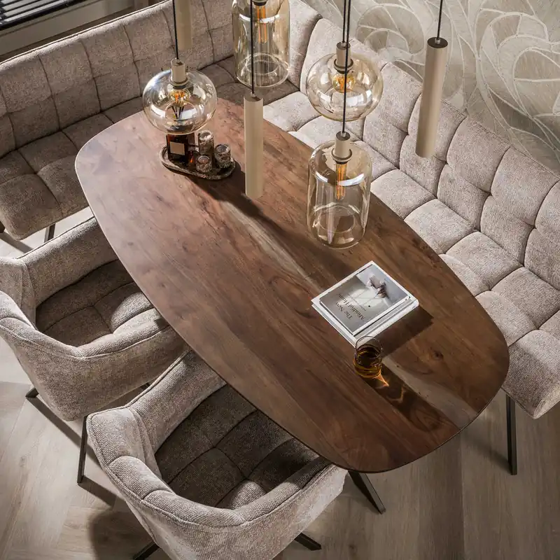 Esstisch SVENDBORG oval 180 cm Akazie braun Heißes Angebot