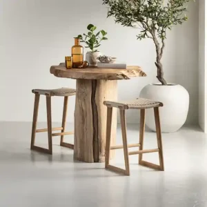 Kracherpreis Bartisch MERAPI aus recyceltem Teakholz – Natur Unikat Outdoor