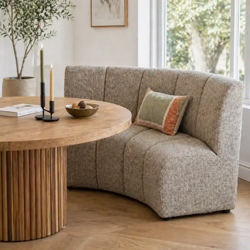 DÀJE Interieur Esszimmerbank RILO Rund Braun Ausverkauf