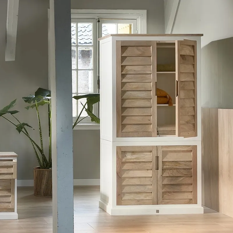 Neuheit Rivièra Maison Kleiderschrank PACIFICA natur weiß