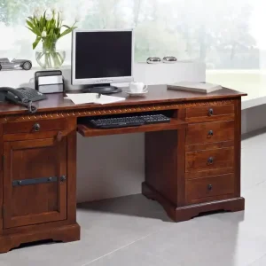 Schreibtisch Akazie 158x54x76 nougat lackiert OXFORD #522 Wochenendangebot