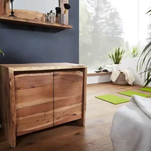 Badschrank Akazie 70x40x60 natur lackiert PURE ACACIA #611 Rabatt