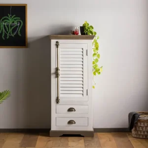 Badschrank Mango 60x35x130 weiß lackiert TOULOUSE #131 Super-Preis