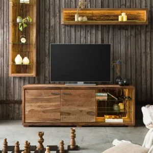 Aktuell TV-Board Akazie 175x40x63 natur lackiert BARK #112