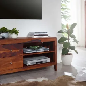 Begrenztes Angebot TV-Board Sheesham 110x40x60 walnuss geölt BROOKLYN #15
