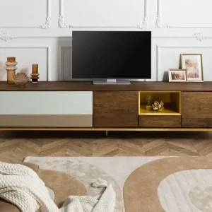 TV-Board Mango 240x45x55 braun geölt CHICAGO #103 Beliebt