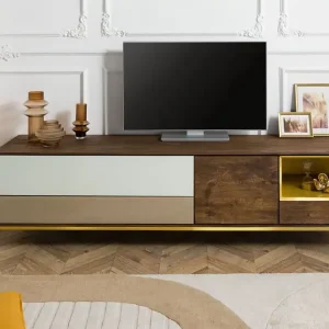 Preiswert TV-Board Mango 200x45x55 braun geölt CHICAGO #102
