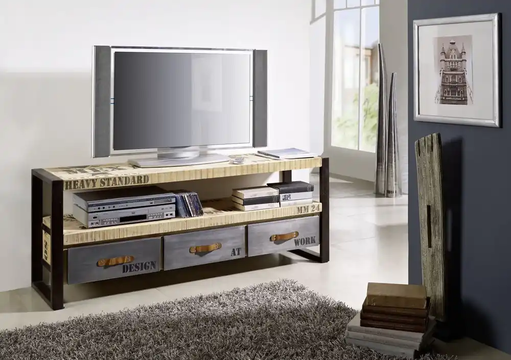 TV-Board Mango 150x40x60 natur bedruckt FACTORY #106 Markenprodukt