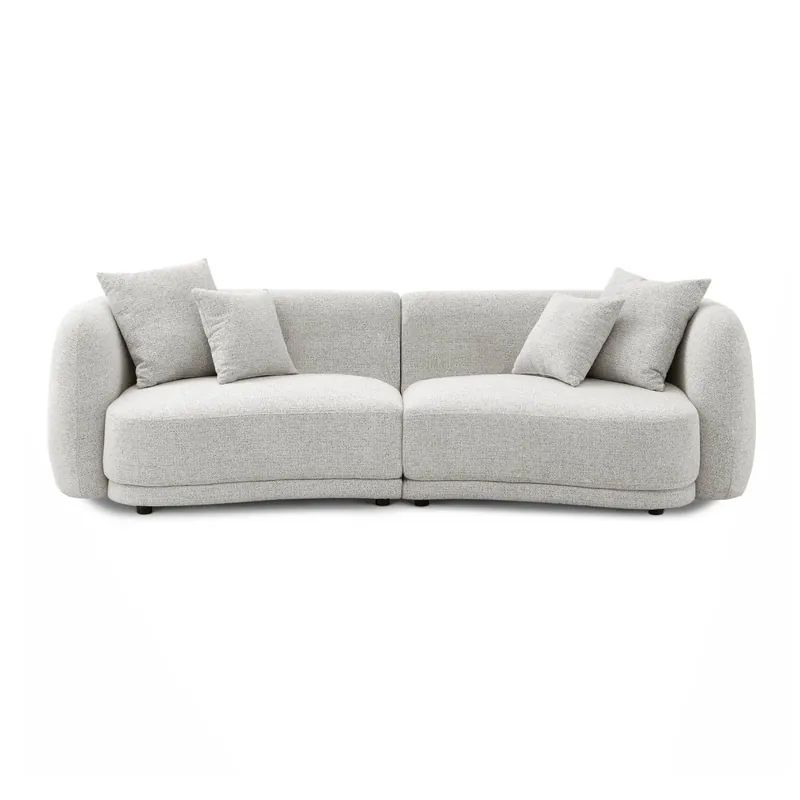 Bestpreis Sofa 2-Sitzer 268x91x80 hellgrau meliert LUCA