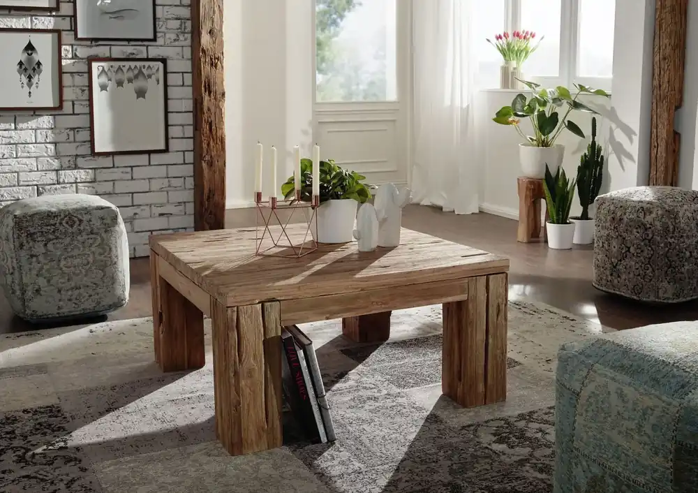 Bestpreis Couchtisch Teak 90x90x45 BASSANO #104