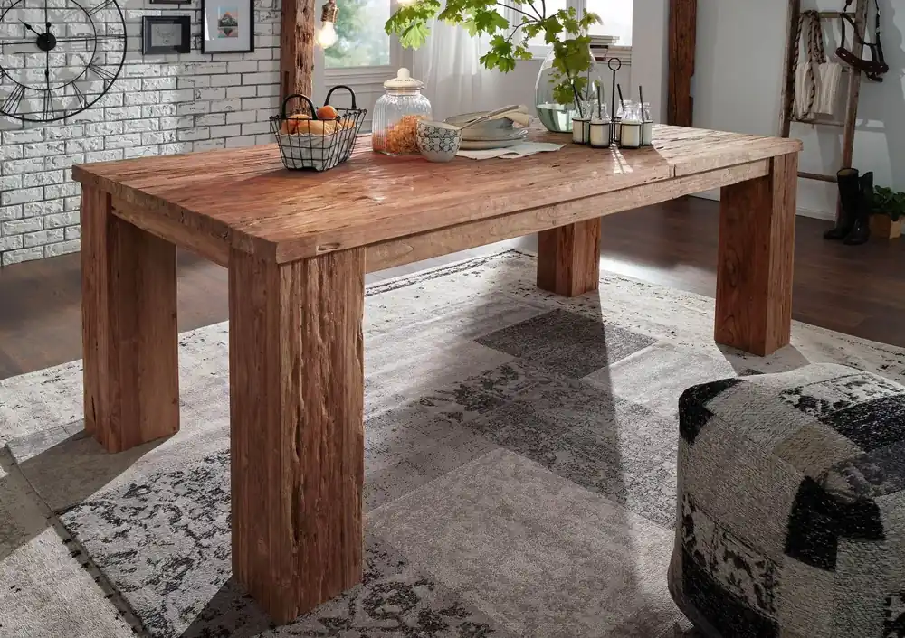 Esstisch Teak 250x110x76 natur unbehandelt BASSANO #101 Neue Ware