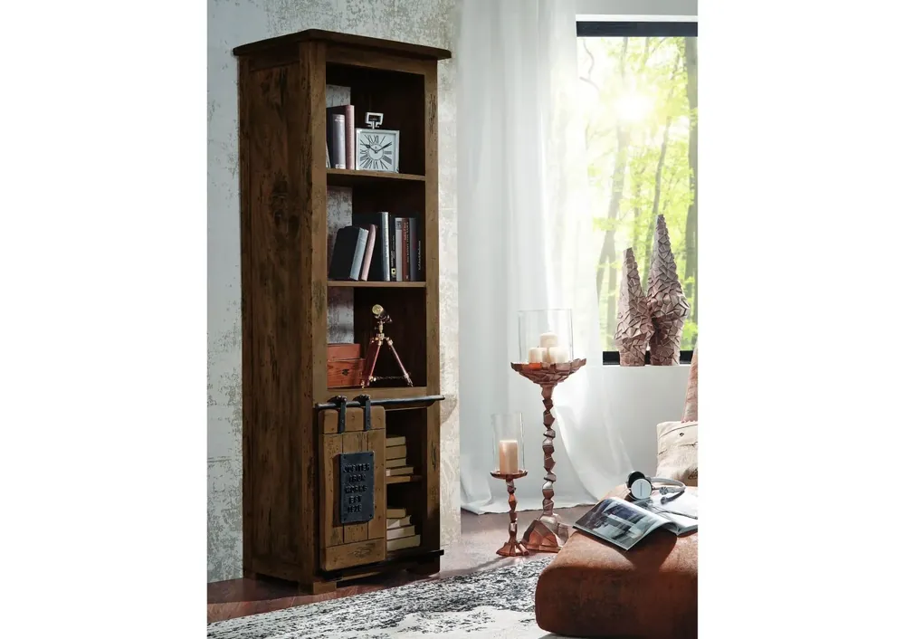 Angebot Bücherregal Mango 60x45x180 braun lackiert RAILWAY #404