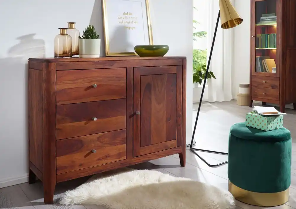 Sideboard Sheesham110x40x86 walnuss geölt BROOKLYN #21 Nur Für Kurze Zeit
