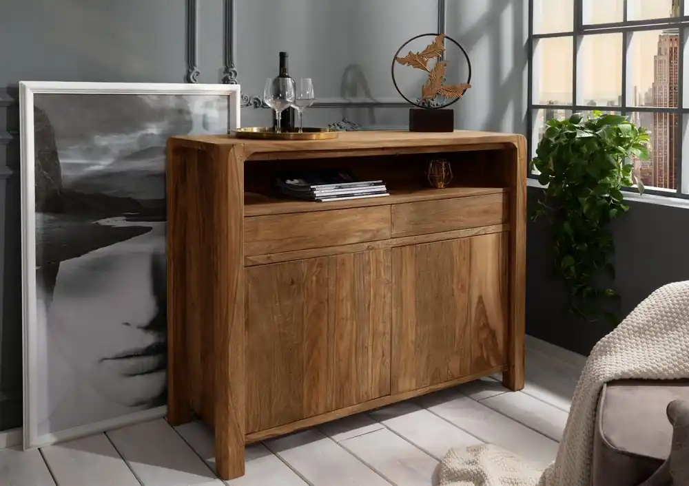 Finale Aktion Sideboard Sheesham 120x45x100 braun geölt BUENO #1005