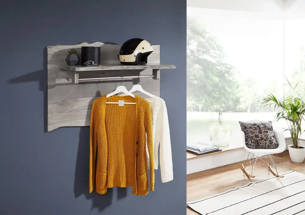 Garderobe Akazie 100x32x60 grau lackiert PURE ACACIA #915 Must-Have